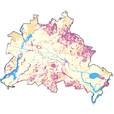 Vorschaugrafik zu Datensatz 'Wasserdurchlässigkeit (kf) der Böden 1990 (Umweltatlas) - [WMS]'
