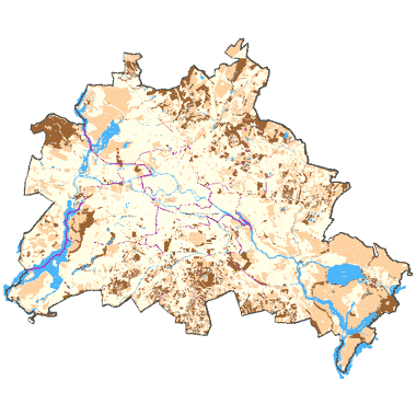 Vorschaugrafik zu Datensatz 'Leistungsfähigkeit der Böden 1990 (Umweltatlas) - [WMS]'
