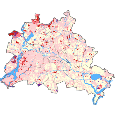 Vorschaugrafik zu Datensatz 'Regionale Seltenheit der Bodengesellschaften 2015 (Umweltatlas) - [WMS]'