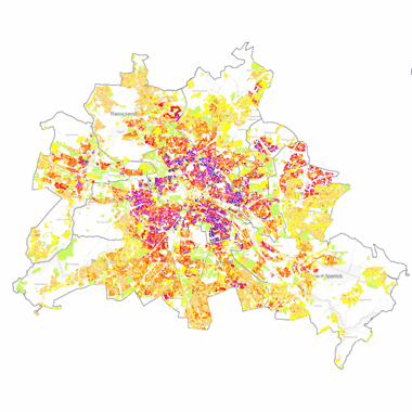 Vorschaugrafik zu Datensatz 'Einwohnerdichte 2019 (Umweltatlas) - [WMS]'