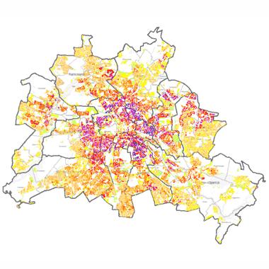 Vorschaugrafik zu Datensatz 'Einwohnerdichte 2022 (Umweltatlas) - [WMS]'