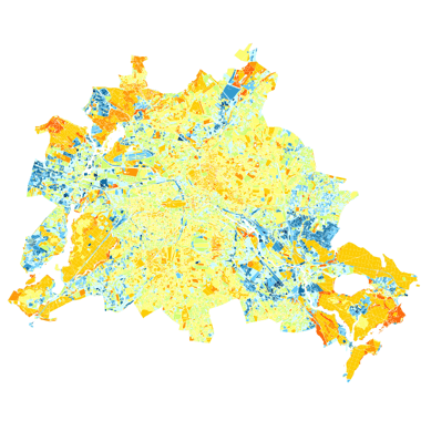 Vorschaugrafik zu Datensatz 'Wasserhaushalt 2022 - Grundwasserneubildung (Umweltatlas) - [WMS]'