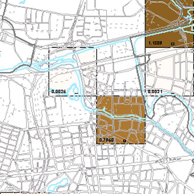Vorschaugrafik zu Datensatz 'Langjährige Entwicklung Luftqualität PM10-Emissionen Industrie 2008 (Umweltatlas) - [WMS]'