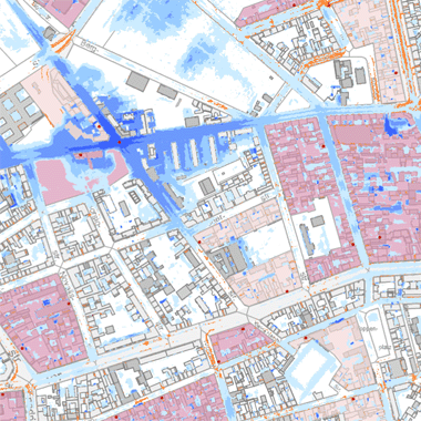 Vorschaugrafik zu Datensatz 'Starkregenhinweiskarte - [WMS]'