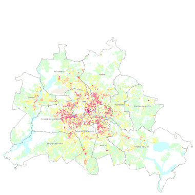 Vorschaugrafik zu Datensatz 'Städtebauliche Dichte - GFZ/GRZ 2011 (Umweltatlas) - [WMS]'