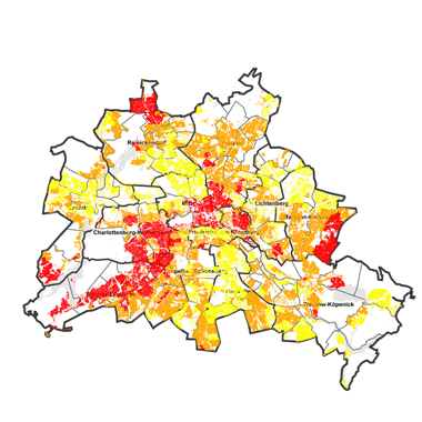 Vorschaugrafik zu Datensatz 'Wohnlagenkarte nach Adressen zum Berliner Mietspiegel 2026 - [WMS]'